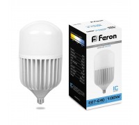 Лампа светодиодная Feron E27-E40 100W 6400K Цилиндр Матовая LB-65 25827