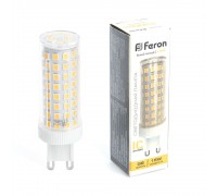 Лампа светодиодная Feron G9 15W 2700K прозрачная LB-437 38212