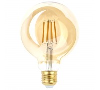 Лампа светодиодная филаментная ЭРА E27 7W 2400K прозрачная  F-LED G95-7W-824-E27 gold Б0047662