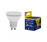 Лампа светодиодная GU10 7W 3000K матовая LED-JCDR-7W/WW/GU10/NR UL-00003838