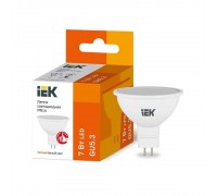 Лампа светодиодная IEK GU5.3 7W 3000K матовая LLE-MR16-7-230-30-GU5