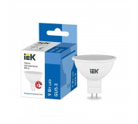 Лампа светодиодная IEK GU5.3 9W 6500K матовая LLE-MR16-9-230-65-GU5