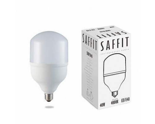 Лампа светодиодная Saffit E27-E40 40W 4000K Цилиндр Матовая SBHP1040 55092