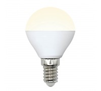 Лампа светодиодная Uniel E14 6W 3000K матовая LED-G45-6W/WW/E14/FR/MB PLM11WH UL-00002375