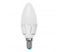 Лампа светодиодная Uniel E14 7W 4000K матовая LED-C37 7W/NW/E14/FR PLP01WH UL-00002411