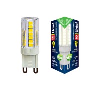 Лампа светодиодная Uniel G9 5W 3000K прозрачная LED-JCD-5W/3000K/G9/CL GLZ09TR UL-00006748