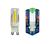 Лампа светодиодная Uniel G9 5W 4000K прозрачная LED-JCD-5W/4000K/G9/CL GLZ09TR UL-00006749