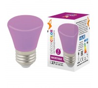 Лампа светодиодная Volpe E27 1W фиолетовая LED-D45-1W/PURPLE/E27/FR/С BELL UL-00005644