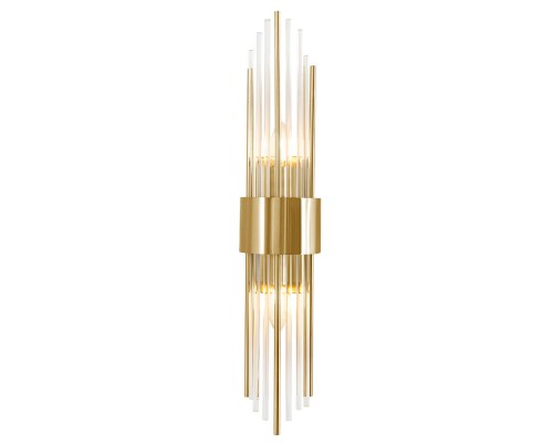 Настенный светильник Crystal Lux Atento AP2 Brass/Transparente