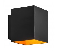 Настенный светильник Zumaline Sola wl square black-gold 91063