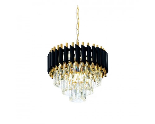 Подвесная люстра Lumina Deco Funneli LDP 6003-400 BK+F.GD