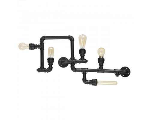 Потолочная люстра Ideal Lux Plumber PL5 Nero 136707