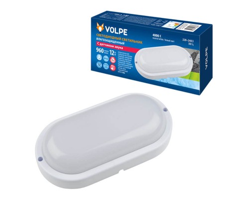 Потолочный светодиодный светильник Volpe ULW-Q215 12W/4000K Sensor IP65 White UL-00004068