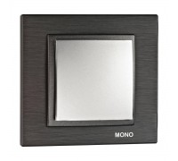 Рамка 1-постовая Mono Electric Style Aluminium дымчатый графит 107-820000-160