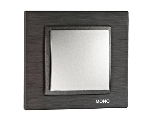 Рамка 1-постовая Mono Electric Style Aluminium дымчатый графит 107-820000-160