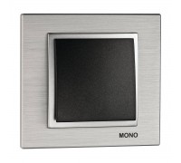 Рамка 1-постовая Mono Electric Style Aluminium серебро 107-800000-160