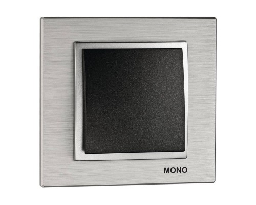 Рамка 1-постовая Mono Electric Style Aluminium серебро 107-800000-160