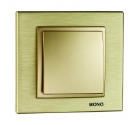 Рамка 1-постовая Mono Electric Style Aluminium титан-шампань 107-830000-160