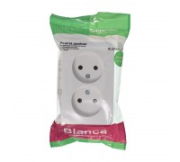 Розетка двойная 2К Schneider Electric Blanca 16A 250V белая BLNRA000211