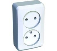 Розетка двойная 2К Schneider Electric Этюд 16A 250V белая PA16-005B