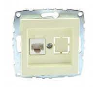 Розетка компьютерная RJ45 Mono Electric Despina/ Larissa 6 кат крем 500-001705-125