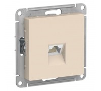 Розетка компьютерная RJ45 Schneider Electric AtlasDesign 5e кат UTP бежевая ATN000283