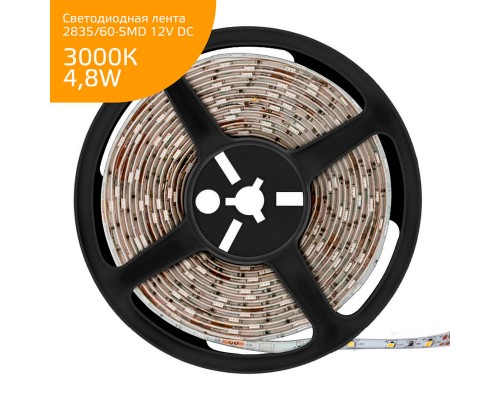 Светодиодная лента Gauss 4,8W/m 60LED/m 2835SMD теплый белый 5M 355000105