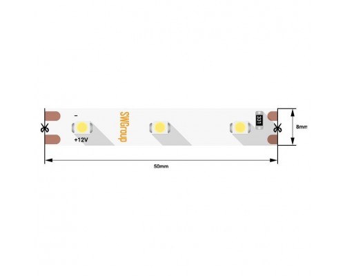 Светодиодная лента SWG 4,8W/m 60LED/m 3528SMD холодный белый 5M 006315