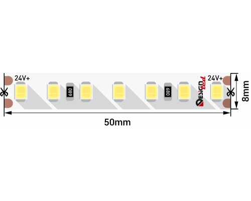 Светодиодная влагозащищенная лента DesignLed 14,4W/m 140LED/m 2835SMD теплый белый 5M 006608