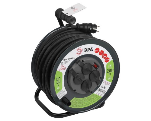 Удлинитель силовой ЭРА 4гн 50м с/з RMx-4es-3x2.5-50m-IP44(kg) Б0052919