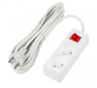 Удлинитель Uniel Ultra 2гн х 5м б/з S-CU2-5B White UL-00009993