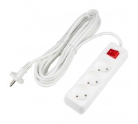 Удлинитель Uniel Ultra 3гн х 10м б/з S-CU3-7B White UL-00009997