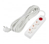 Удлинитель Uniel Ultra 3гн х 10м с/з S-GCU3-10B White UL-00010014