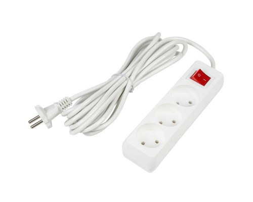 Удлинитель Uniel Ultra 3гн х 5м б/з S-CU3-5B White UL-00009996