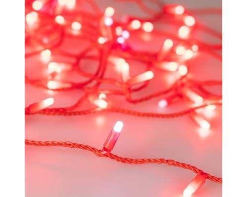 Уличная светодиодная гирлянда Ardecoled нить 230V красный ARD-String-Classic-10000-Red-100Led-Milk-Flash Red 031195