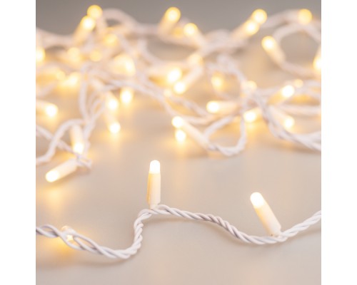 Уличная светодиодная гирлянда Ardecoled нить 230V теплый белый ARD-String-Classic-1000-White-100Led-Milk-Pulse Warm 031646