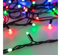 Уличная светодиодная гирлянда Ardecoled нить 24V разноцветная ARD-String-Pro-10000-Black-100Led-Milk-Live RGB-DMX 031754