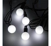 Уличная светодиодная гирлянда Ardecoled шарики 230V белый ARD-Ball-Classic-D23-20000-Black-160Led White 025630