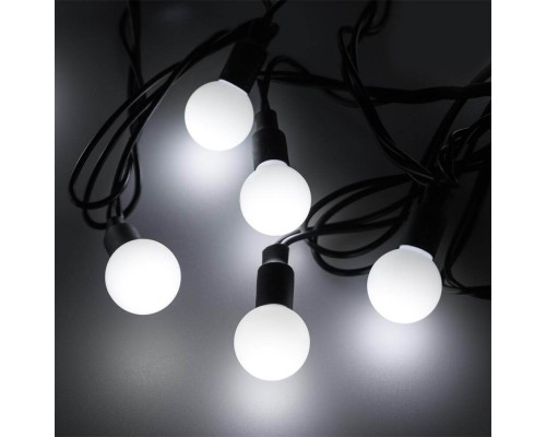 Уличная светодиодная гирлянда Ardecoled шарики 230V белый ARD-Ball-Classic-D23-20000-Black-160Led White 025630