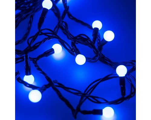 Уличная светодиодная гирлянда Ardecoled шарики 230V синий ARD-Ball-Classic-D13-10000-Black-100Led Blue 025570