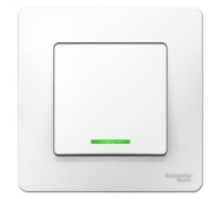 Выключатель одноклавишный Schneider Electric Blanca 10A 250V с подсветкой белый BLNVS010111