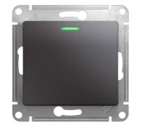 Выключатель одноклавишный Schneider Electric Glossa 10A 250V с подсветкой графит GSL001313