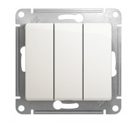 Выключатель трехклавишный Schneider Electric Glossa 10A 250V перламутр GSL000631