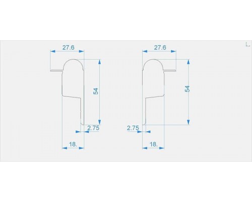 Заглушка Deko-Light End Cap R-EL-03-10 Set 2 pcs 979710