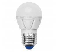 Лампа светодиодная Uniel E27 6W 4500K матовая LED-G45-6W/NW/E27/FR ALP01WH 07904